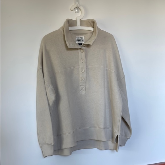 NEW -AEO LIVED IN Women's oversized Cream Sweater - Picture 1 of 3